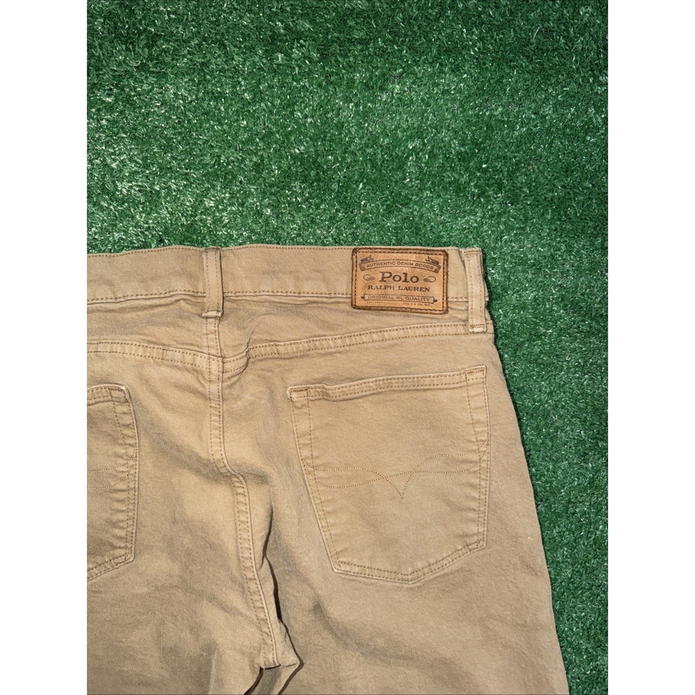 Polo Ralph Lauren Jeans Mens 32x32 Brown Tan Denim Varick Slim Straight - Picture 6 of 6